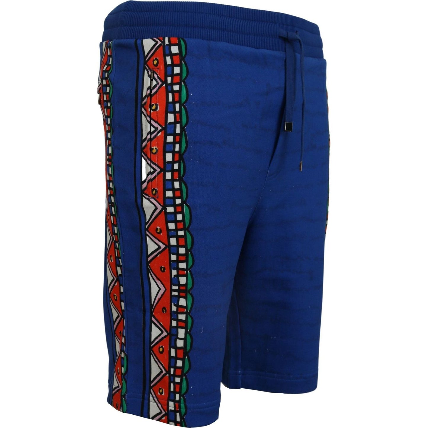 Dolce & Gabbana Blue Cotton Printed Bermuda Shorts PAN74565-44