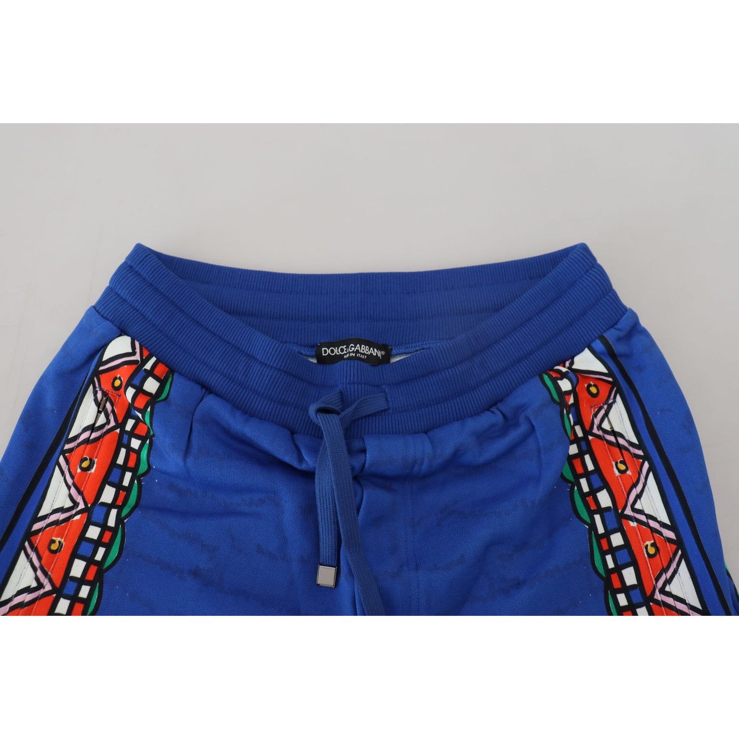 Dolce & Gabbana Blue Cotton Printed Bermuda Shorts PAN74565-44