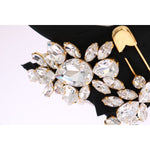 Dolce & Gabbana Black Crystal White Hair Parrucchiera Headband Diadem SMY1036