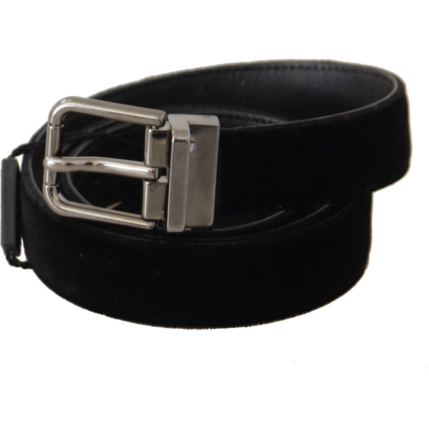 Dolce & Gabbana Elegant Black Cotton-Leather D&G Belt Dolce & Gabbana Black
