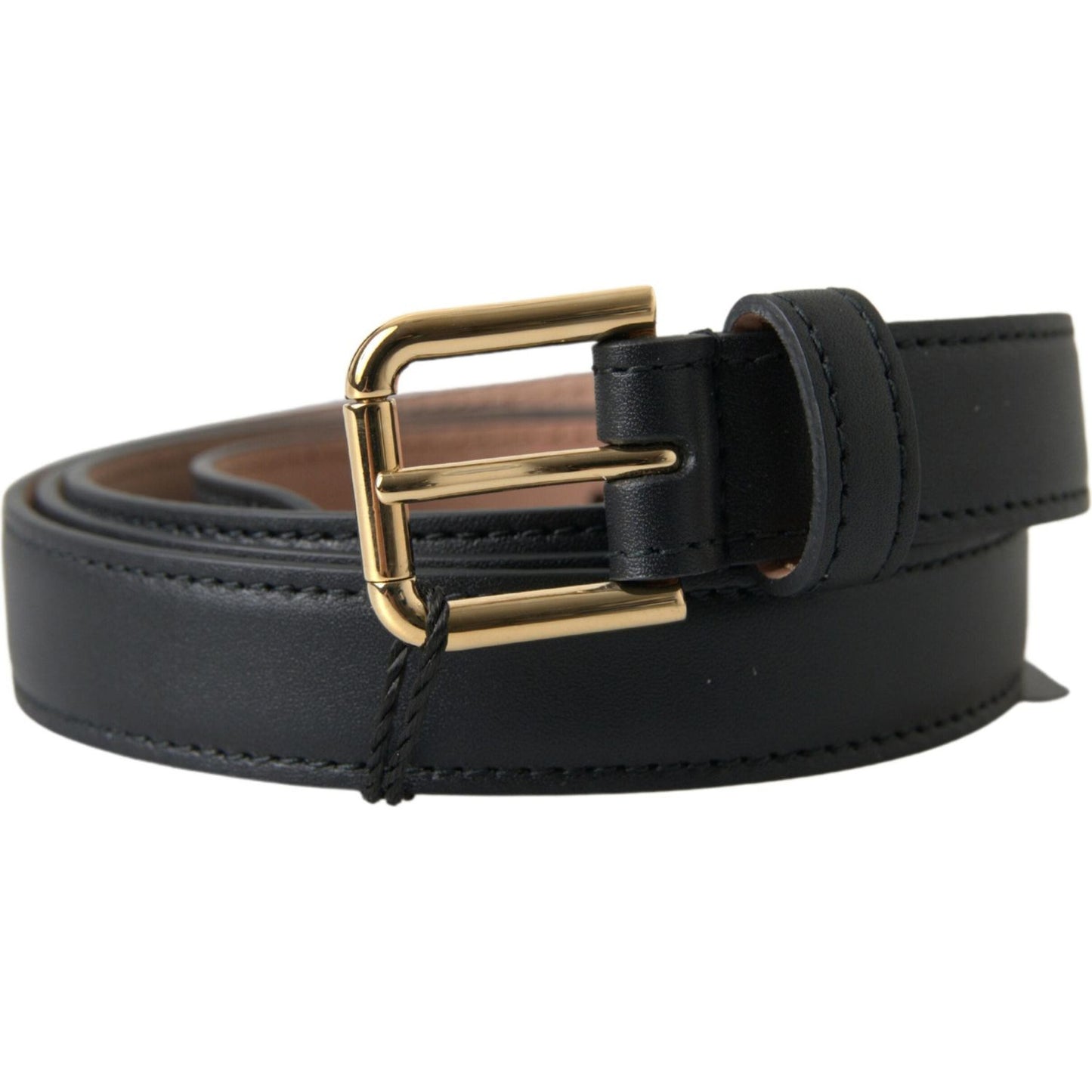 Dolce & Gabbana Elegant Italian Leather Belt with Metal Buckle Dolce & Gabbana Dark Slate Gray