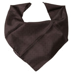Dolce & Gabbana Brown Patterned Silk Square Handkerchief Scarf