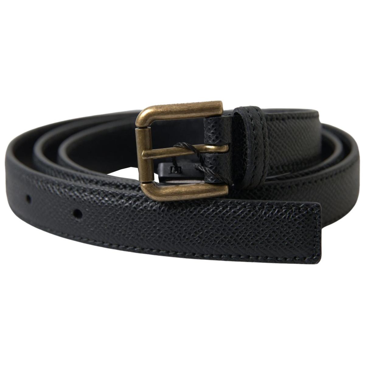 Dolce & Gabbana Elegant Black Italian Leather Belt Dolce & Gabbana Dark Slate Gray