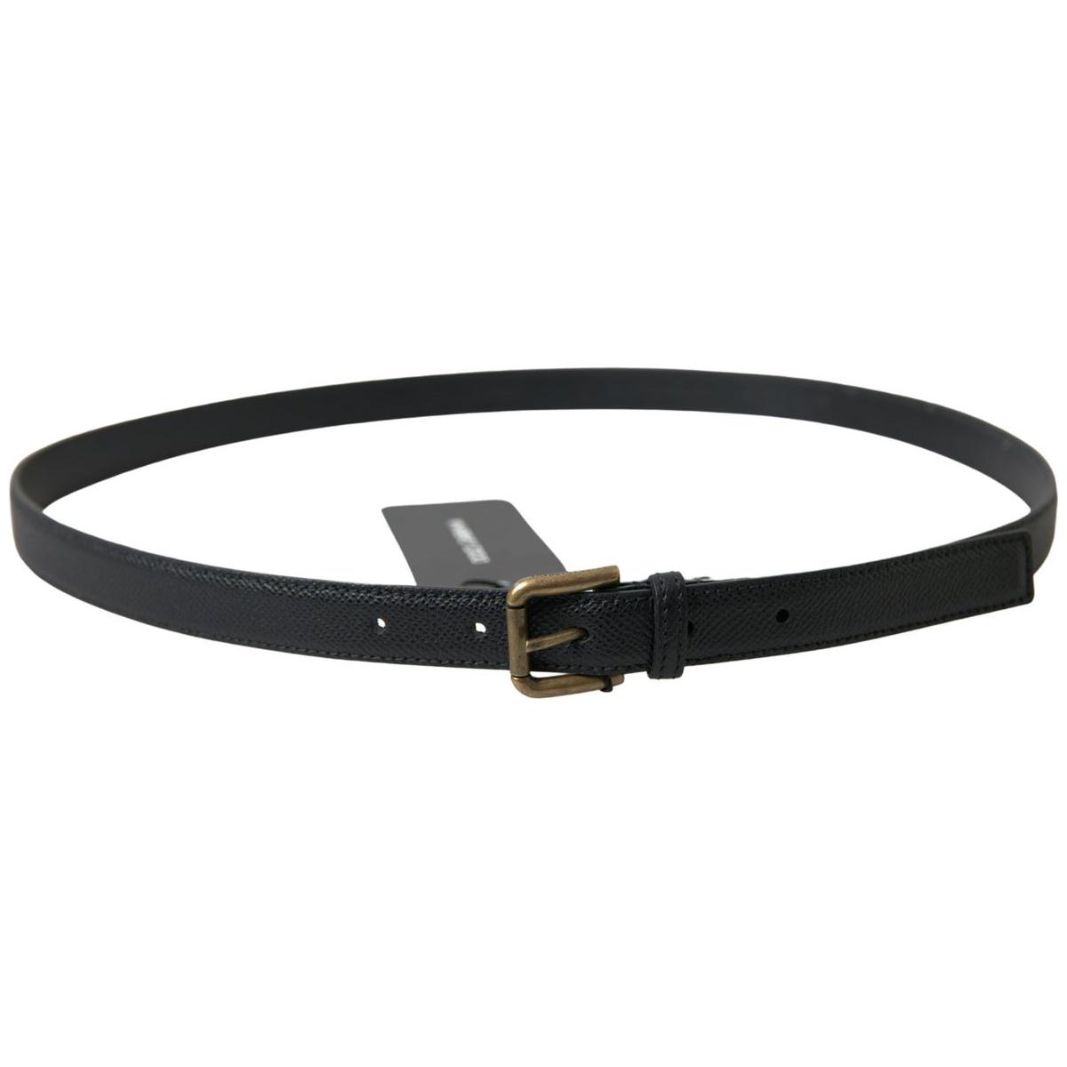Dolce & Gabbana Elegant Black Italian Leather Belt Dolce & Gabbana Dark Slate Gray