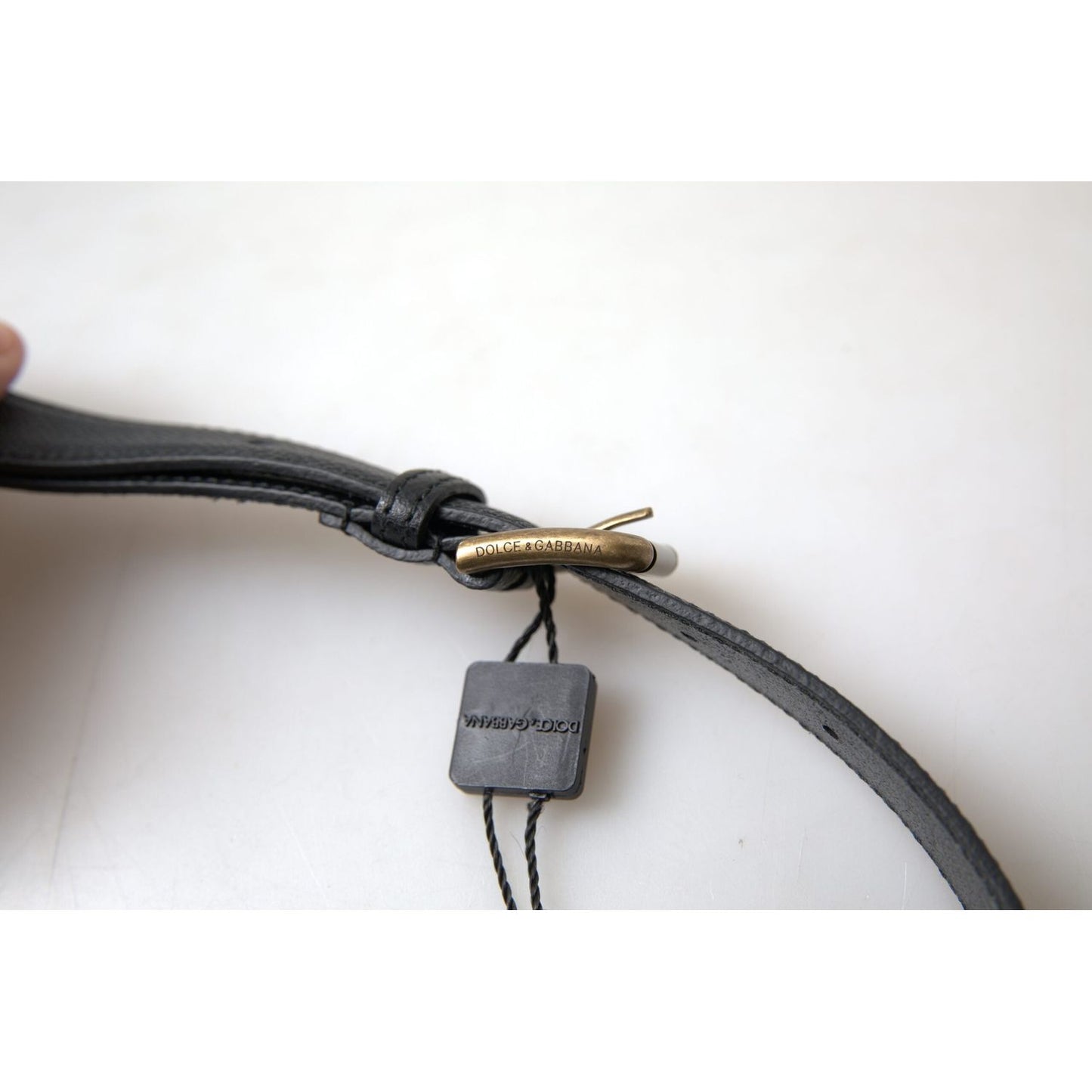 Dolce & Gabbana Elegant Black Italian Leather Belt Dolce & Gabbana Lavender