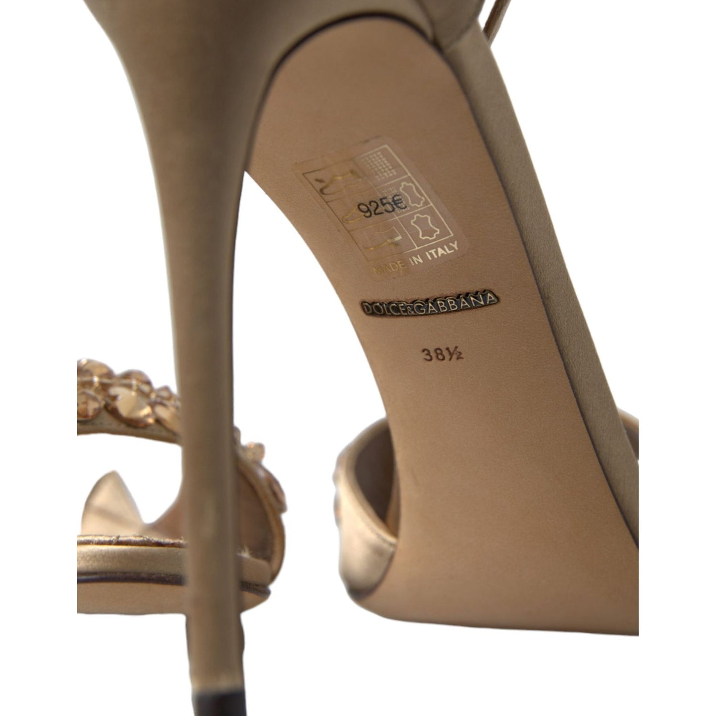 Dolce & Gabbana Crystal Embellished Heel Sandals Dolce & Gabbana Dim Gray