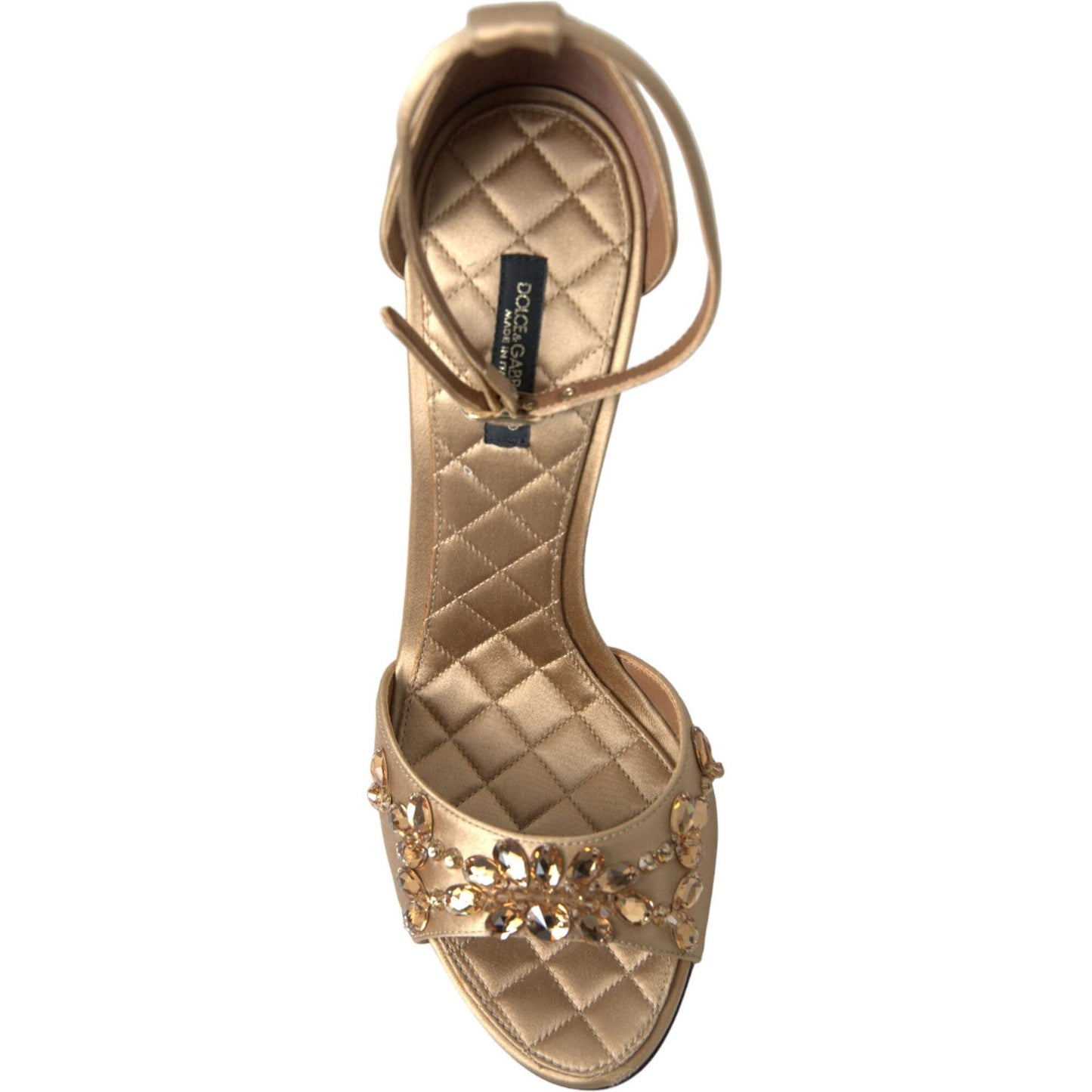Dolce & Gabbana Crystal Embellished Heel Sandals Dolce & Gabbana Dim Gray