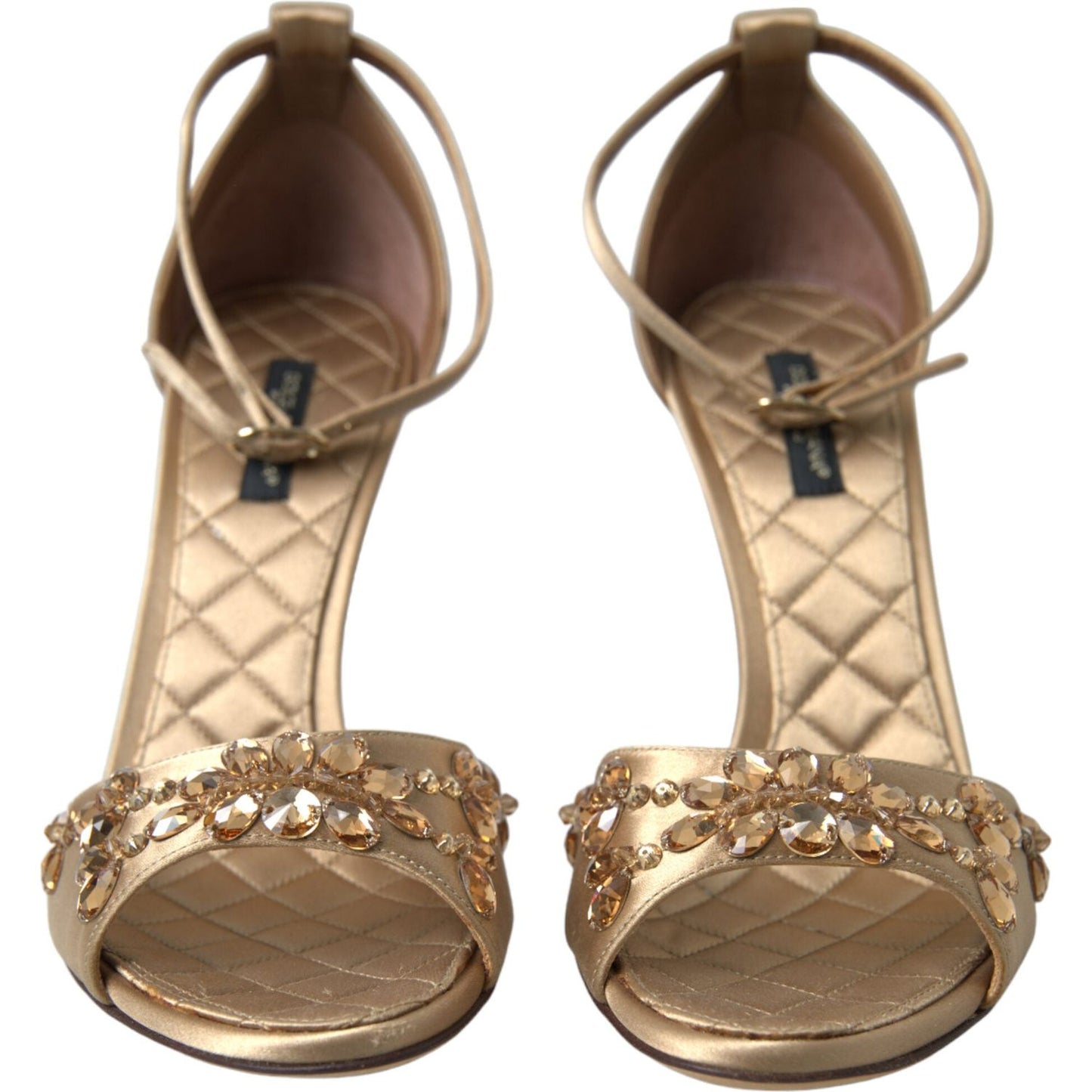 Dolce & Gabbana Crystal Embellished Heel Sandals Dolce & Gabbana Dim Gray
