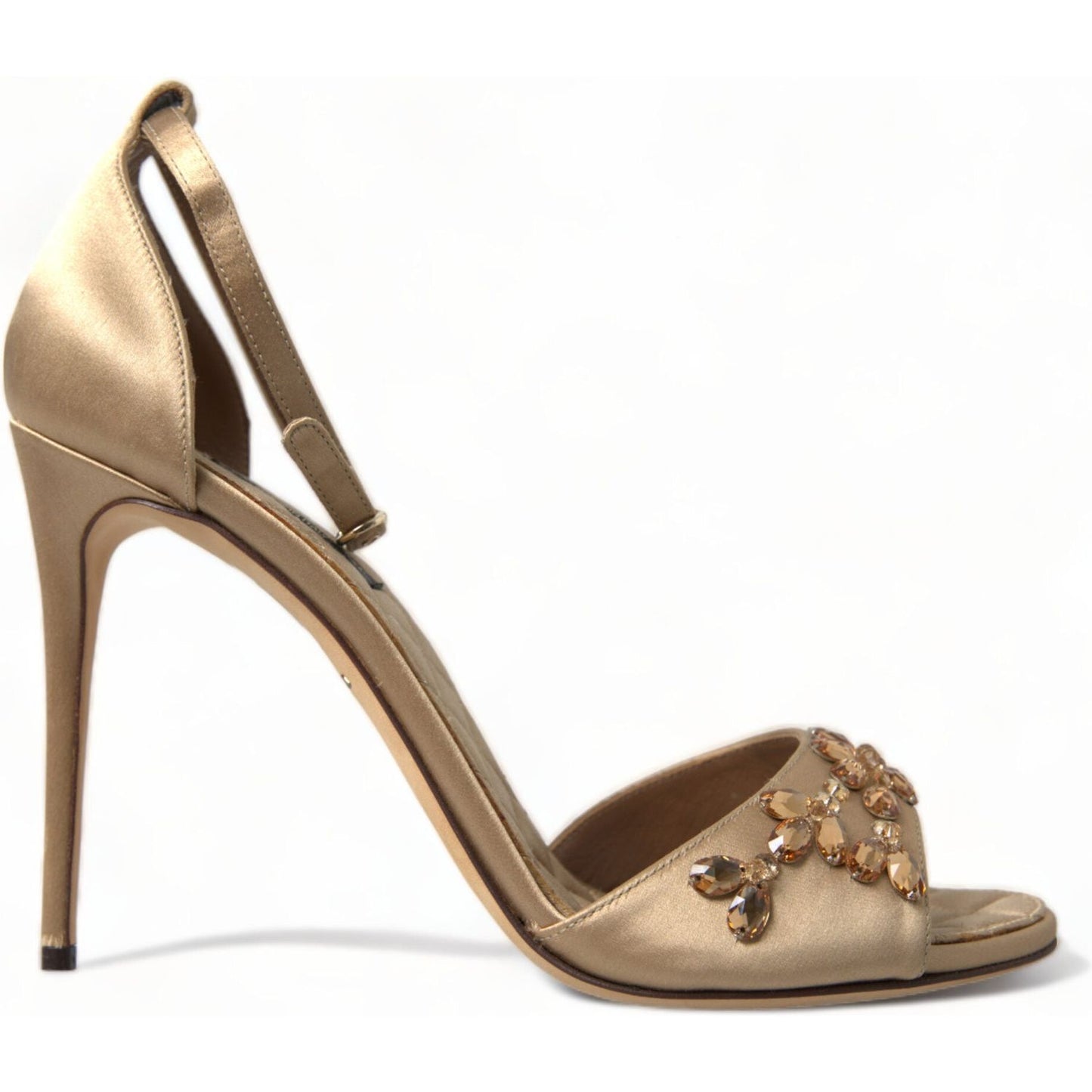 Dolce & Gabbana Crystal Embellished Heel Sandals Dolce & Gabbana Dim Gray