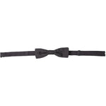 Dolce & Gabbana Dark Gray Silk Adjustable Neck Men Papillon Bow Tie FT3813
