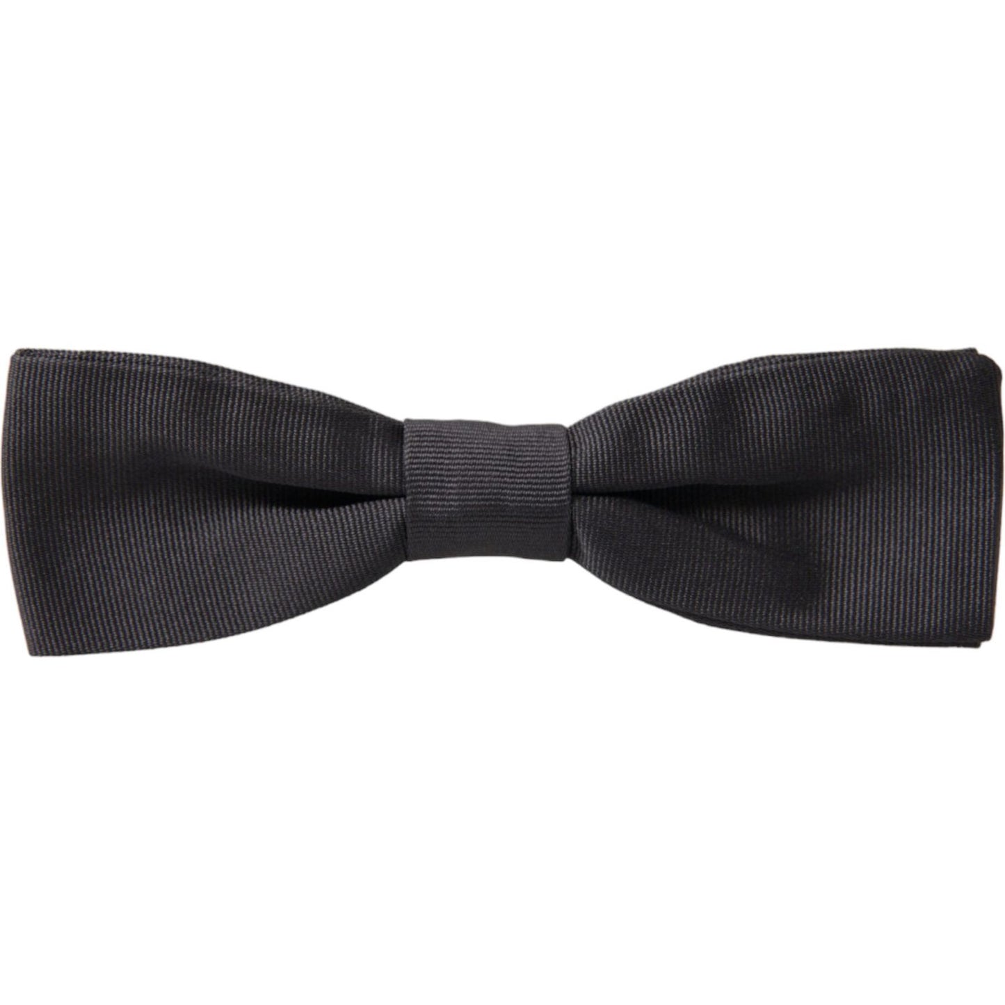 Dolce & Gabbana Dark Gray Silk Adjustable Neck Men Papillon Bow Tie FT3813