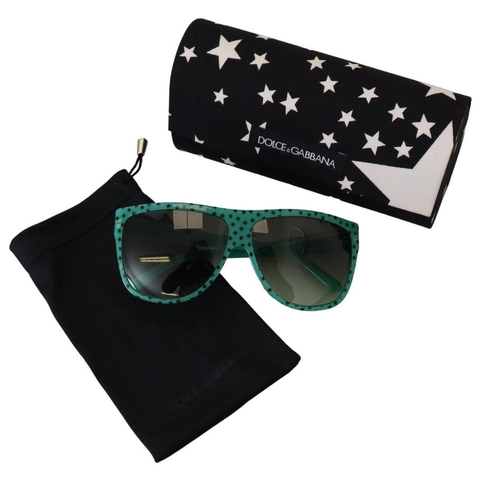 Dolce & Gabbana Chic Square Sunglasses with Star Pattern Dolce & Gabbana Black