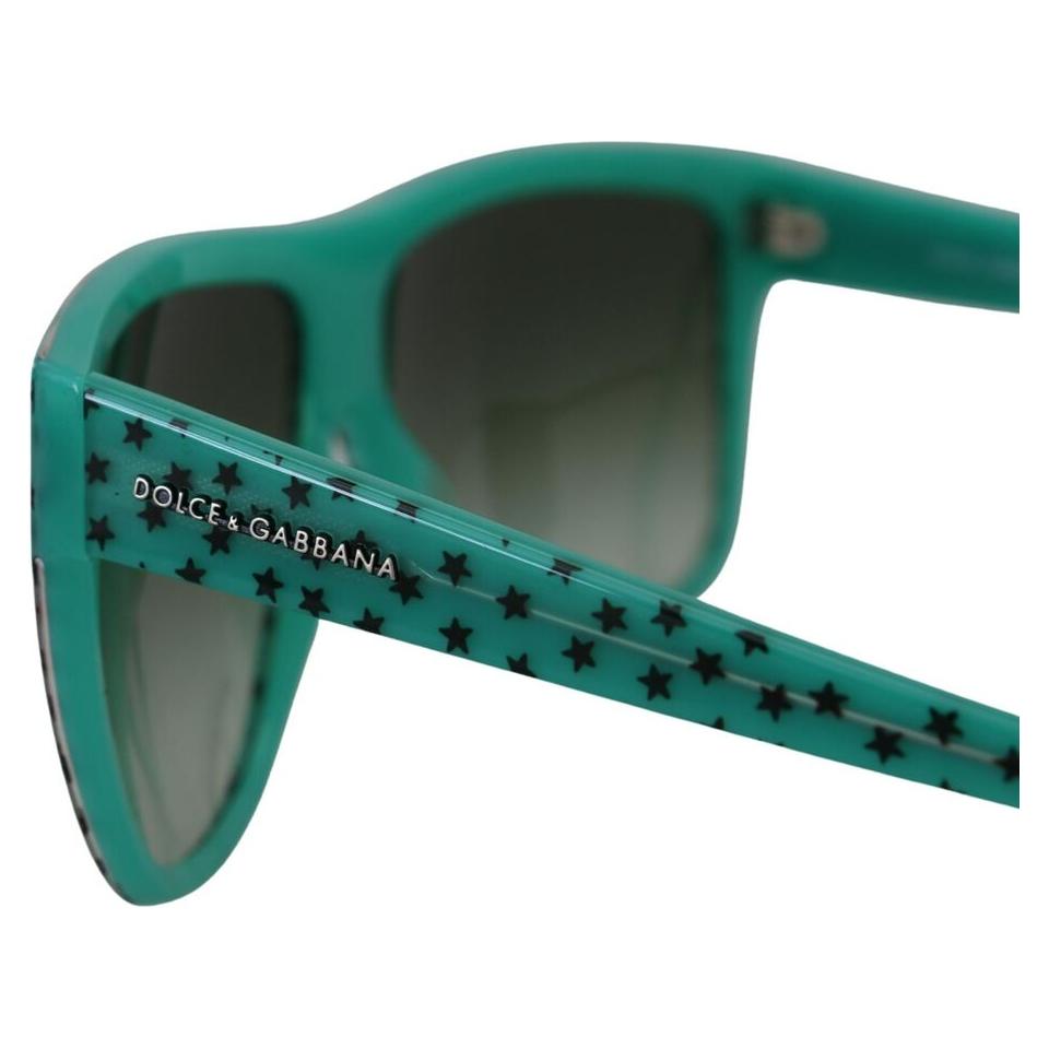 Dolce & Gabbana Chic Square Sunglasses with Star Pattern Dolce & Gabbana Dark Slate Gray