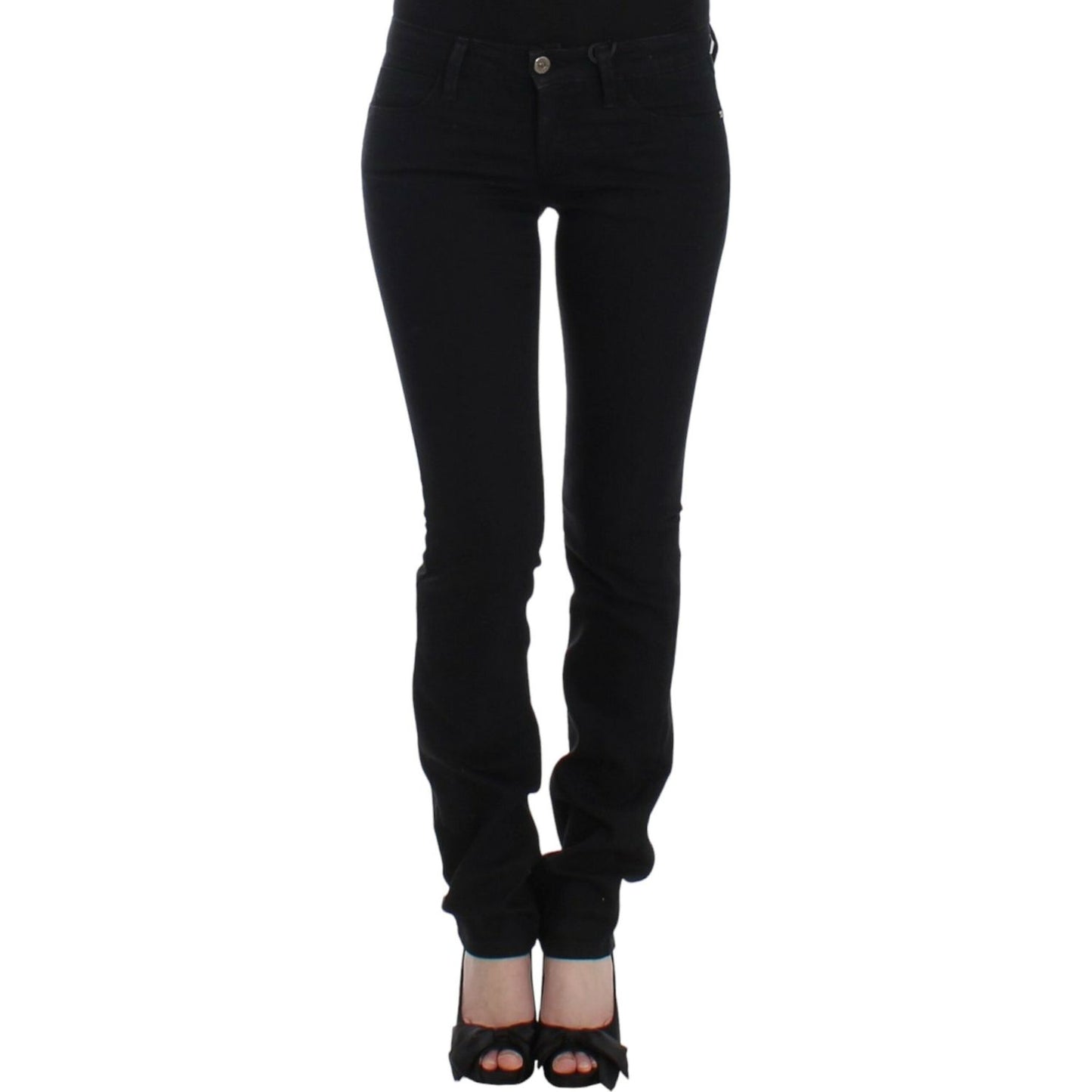 Costume National Elegant Black Straight Leg Jeans Jeans & Pants Costume National Black