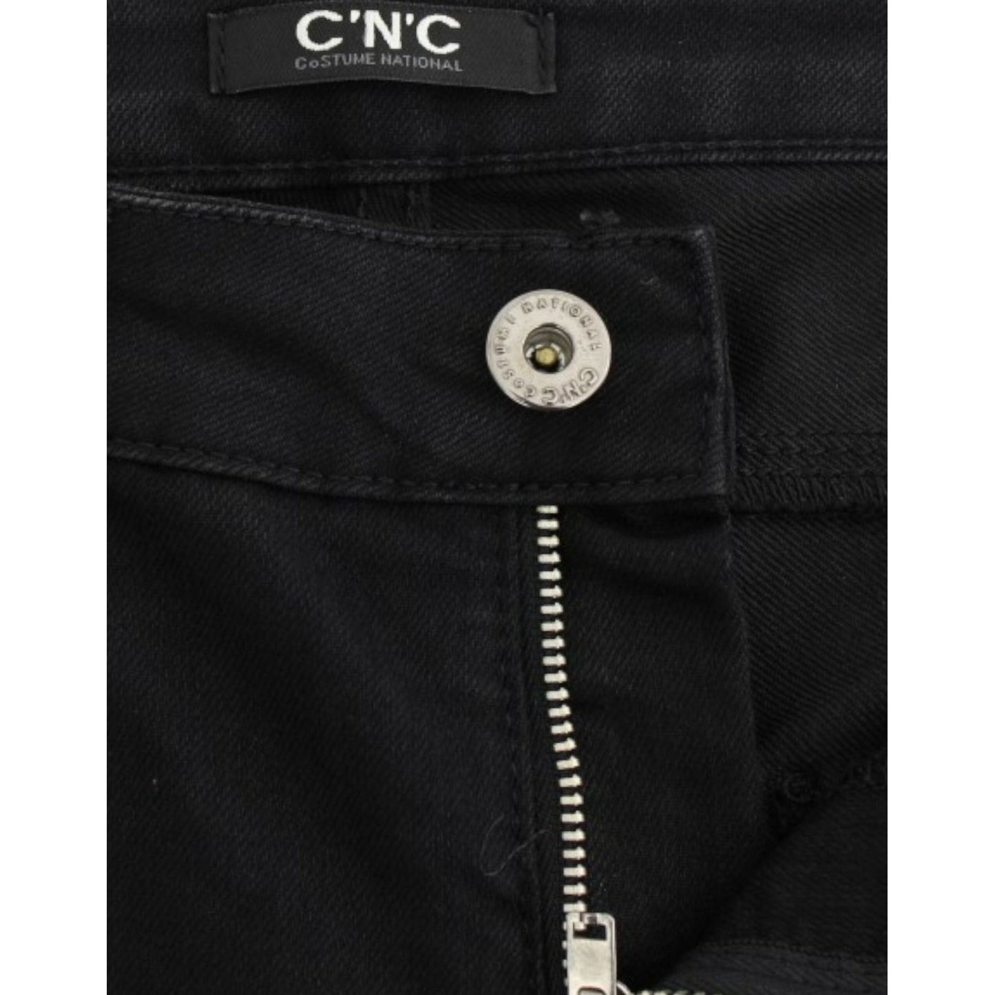 Costume National Elegant Black Straight Leg Jeans Jeans & Pants Costume National Black