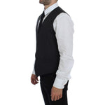 Dolce & Gabbana Gray Wool Formal Dress Vest Gilet Weste GSS12057-1