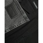 Dolce & Gabbana Black Gray slim Cotton Denim Jeans PAN74935-58
