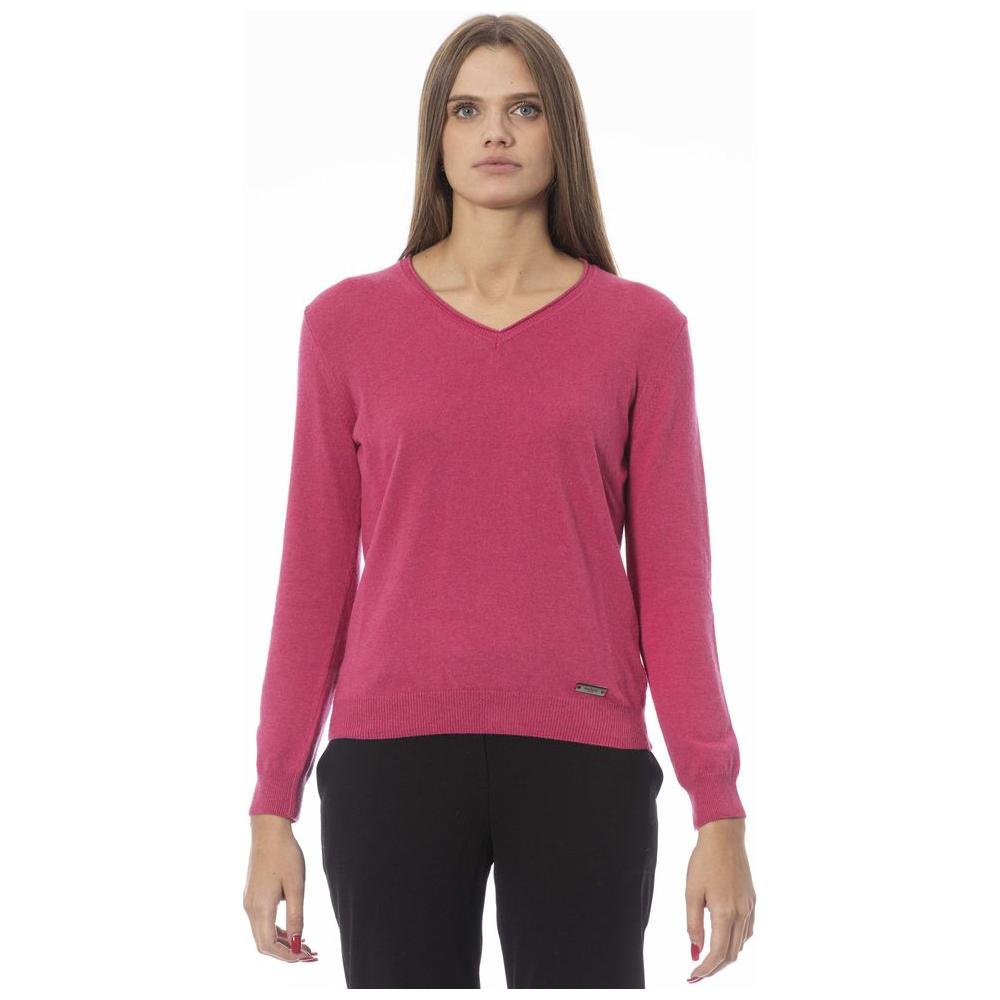 Baldinini Trend Fuchsia Cashmere Women Sweater Baldinini Trend Maroon