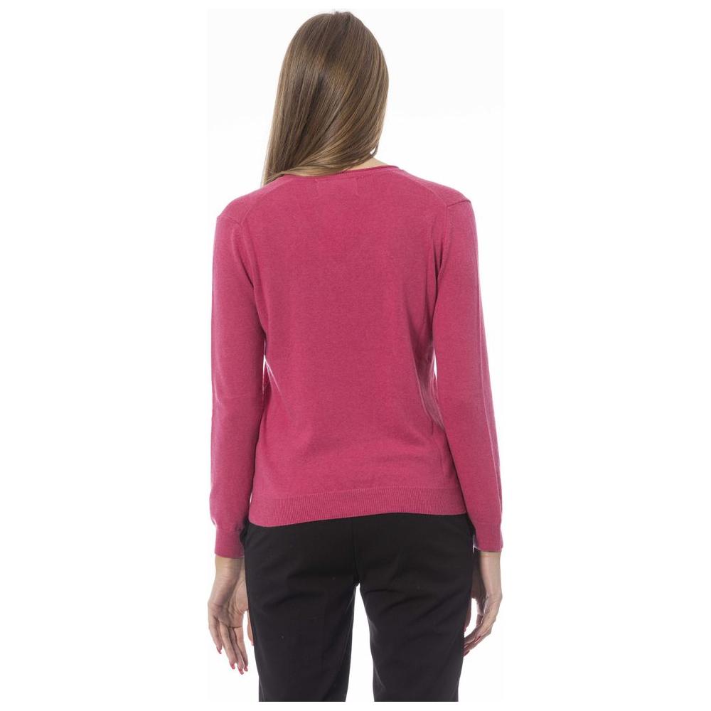 Baldinini Trend Fuchsia Cashmere Women Sweater Baldinini Trend Maroon