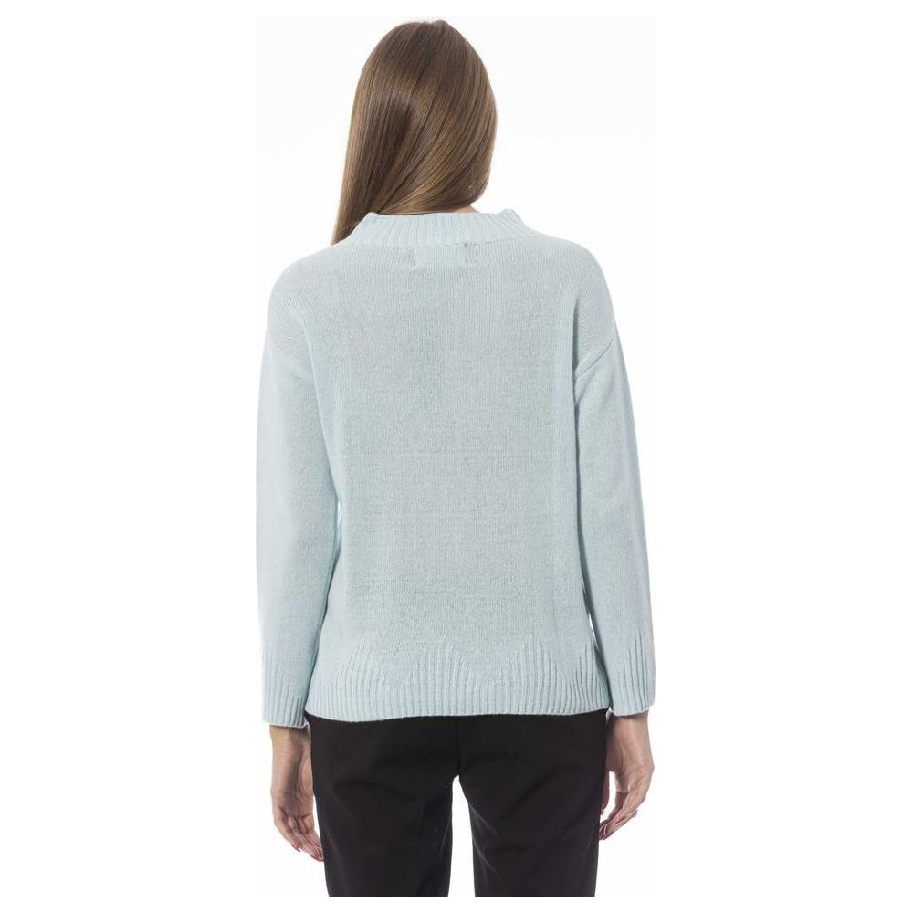 Baldinini Trend Light Blue Wool Women Sweater BA-23849-S