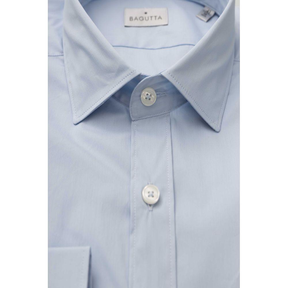 Bagutta Light Blue Cotton Men Shirt BA-23933-XL