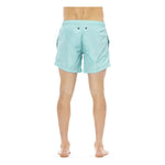 Bikkembergs Light Blue Polyester Men Swim Short BI-22021-S