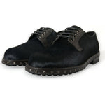 Dolce & Gabbana Black Stable Fur Derby SAN PIETRO Dress Shoes MV5533-42