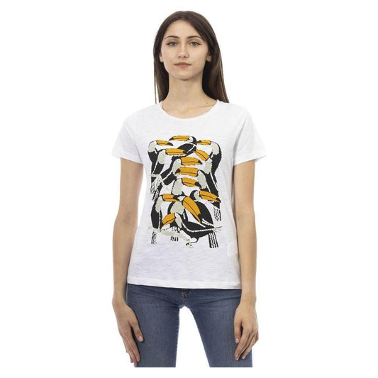 Trussardi Action White Cotton Women T-Shirt