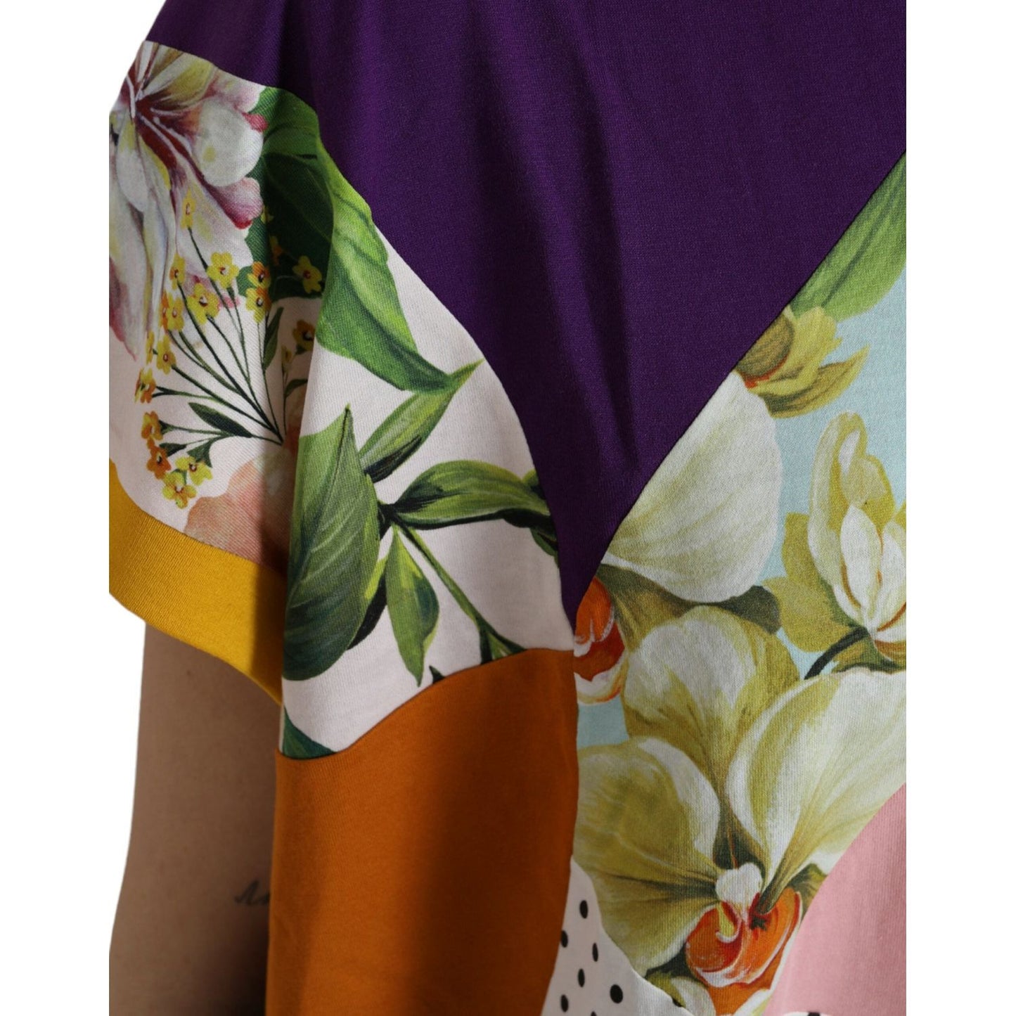 Dolce & Gabbana Multicolor Patchwork Cotton Silk Blouse Top TSH84534-44
