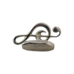 Dolce & Gabbana Elegant Silver Tremble Clef Cufflinks Cufflinks Dolce & Gabbana Dim Gray
