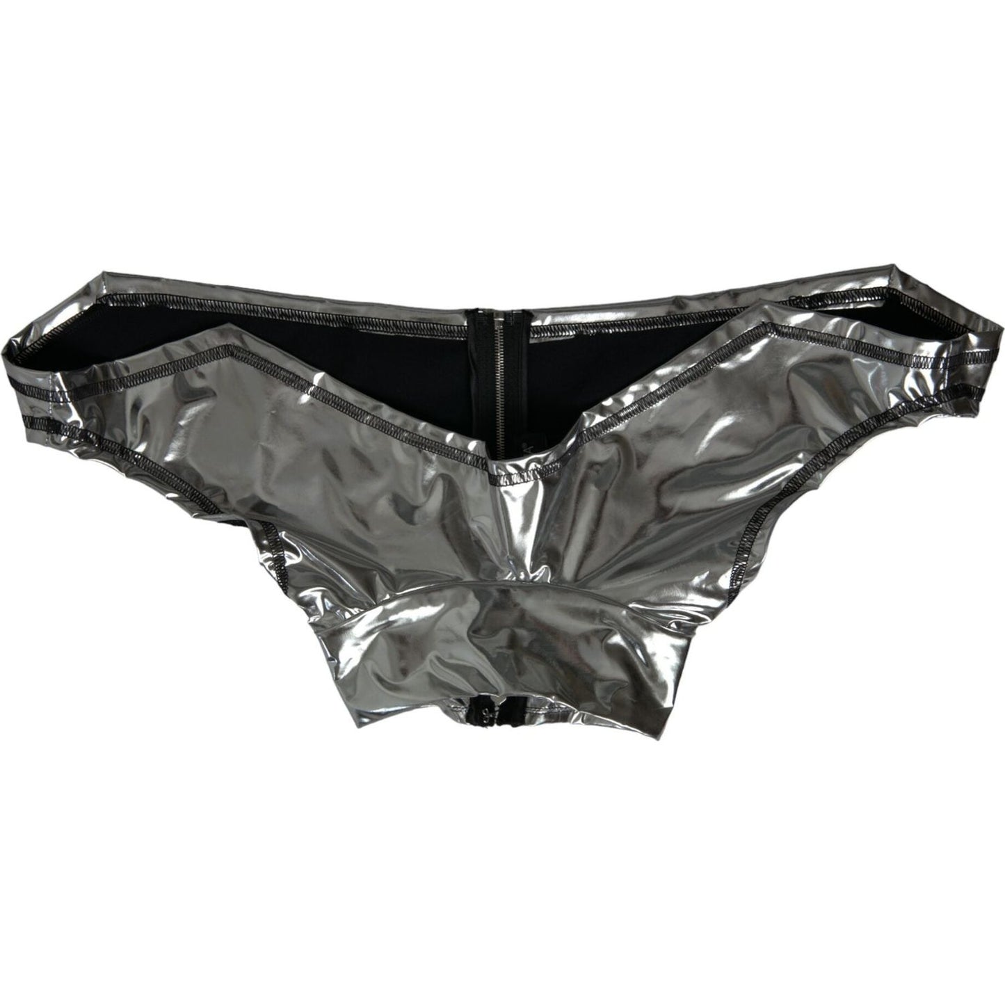 Dolce & Gabbana Silver Elegance Top with Zipper Closure Dolce & Gabbana Dark Slate Gray