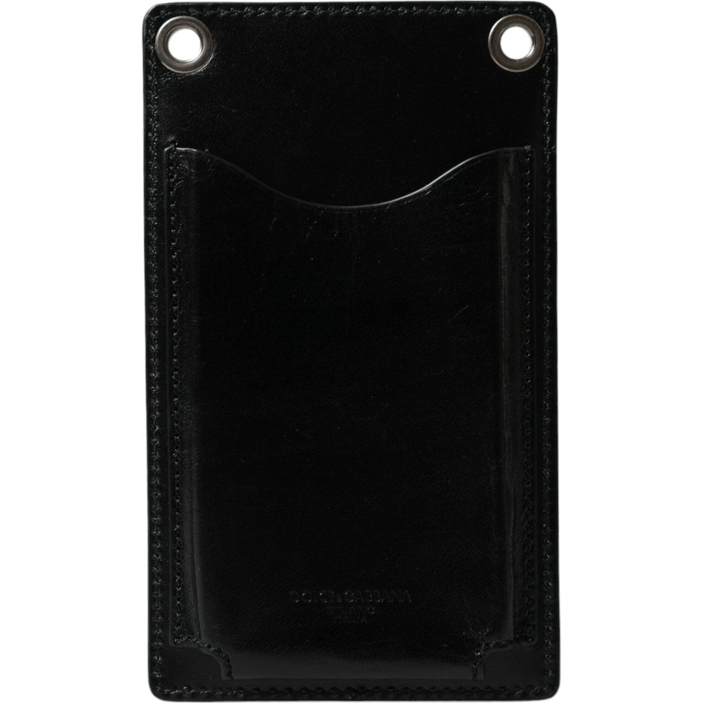 Dolce & Gabbana Wallet Black Horse Leather Zip Logo Cross Body Phone Slot Dolce & Gabbana Black