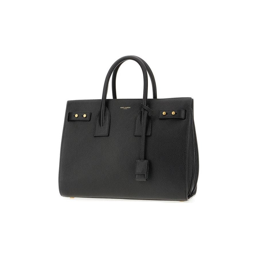 Saint Laurent Black Calf Leather Sac De Jour Handbag Saint Laurent Dark Slate Gray