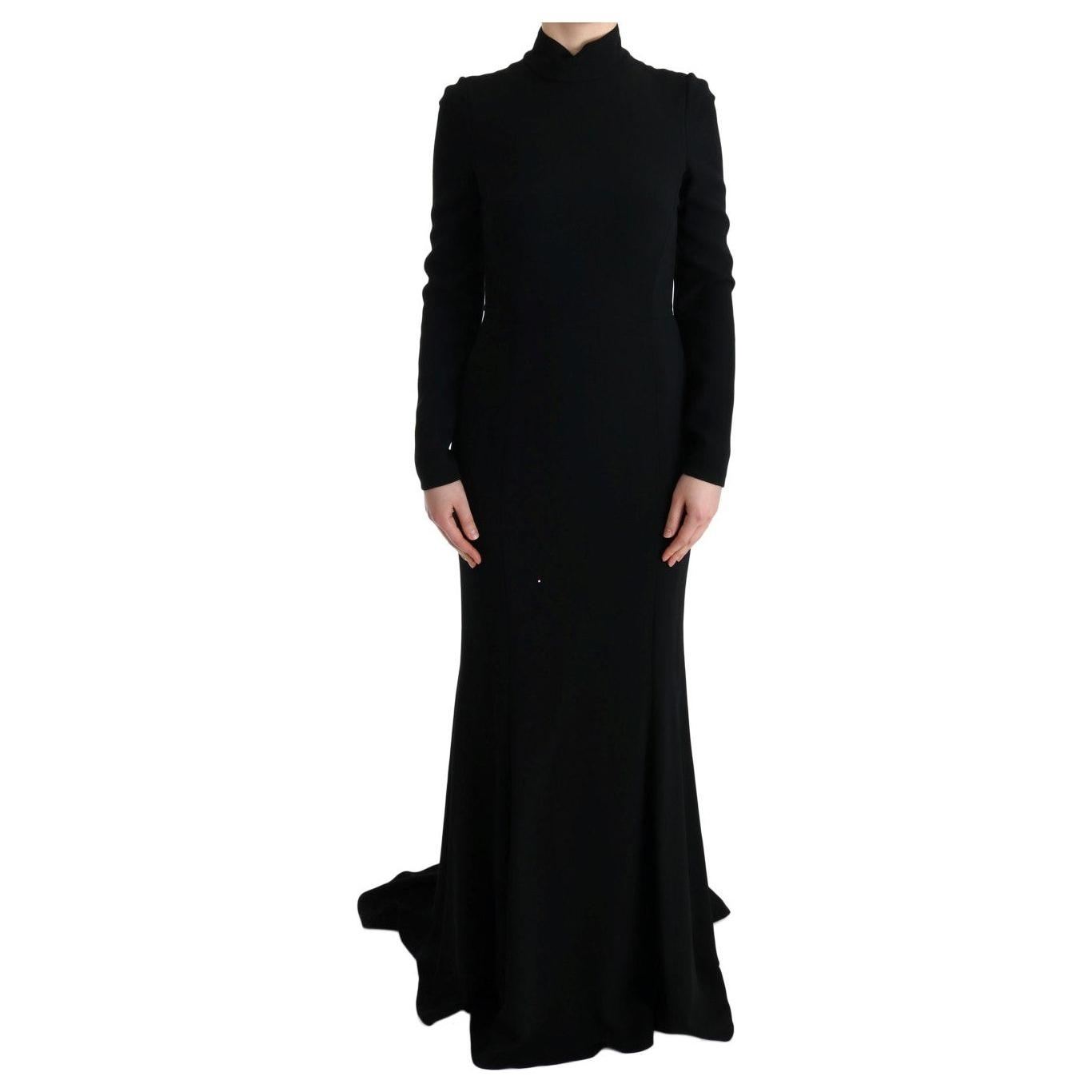 Dolce & Gabbana Elegant Full Length Sheath Gown in Black Dolce & Gabbana Black