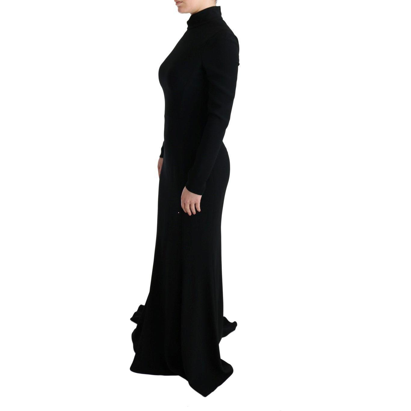 Dolce & Gabbana Elegant Full Length Sheath Gown in Black Dolce & Gabbana Black