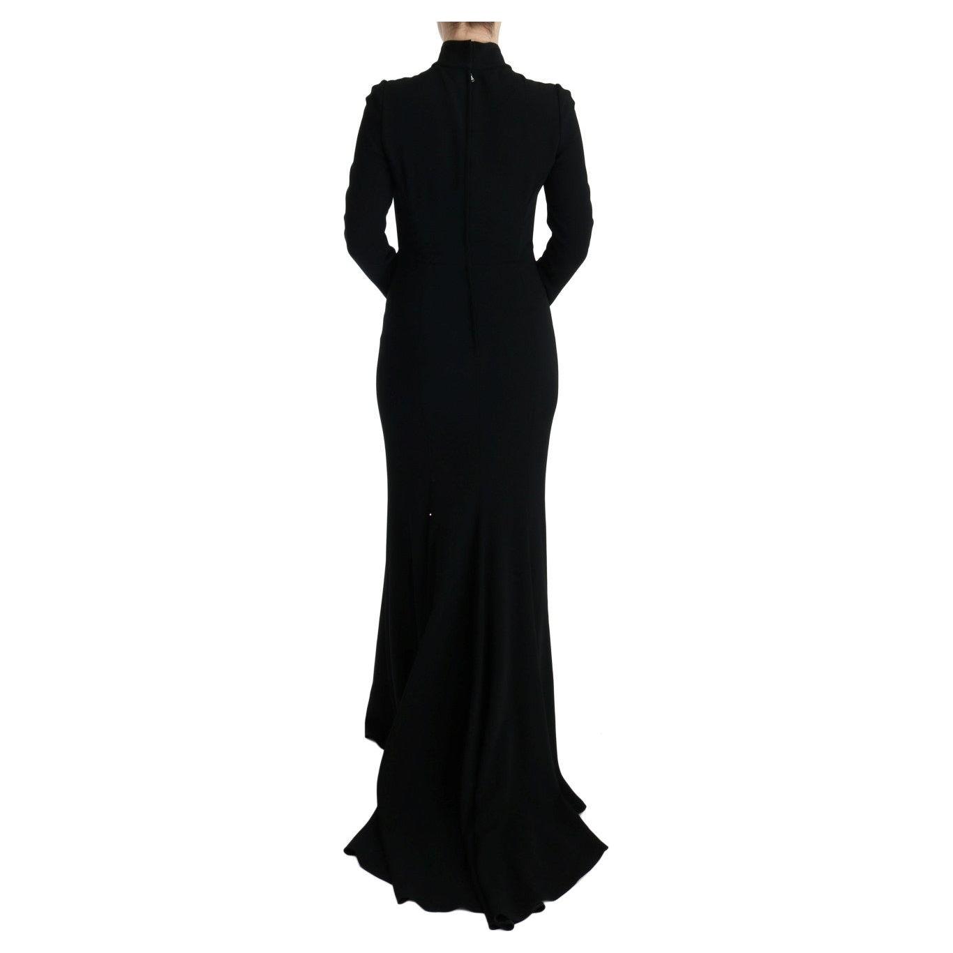 Dolce & Gabbana Elegant Full Length Sheath Gown in Black Dolce & Gabbana Black