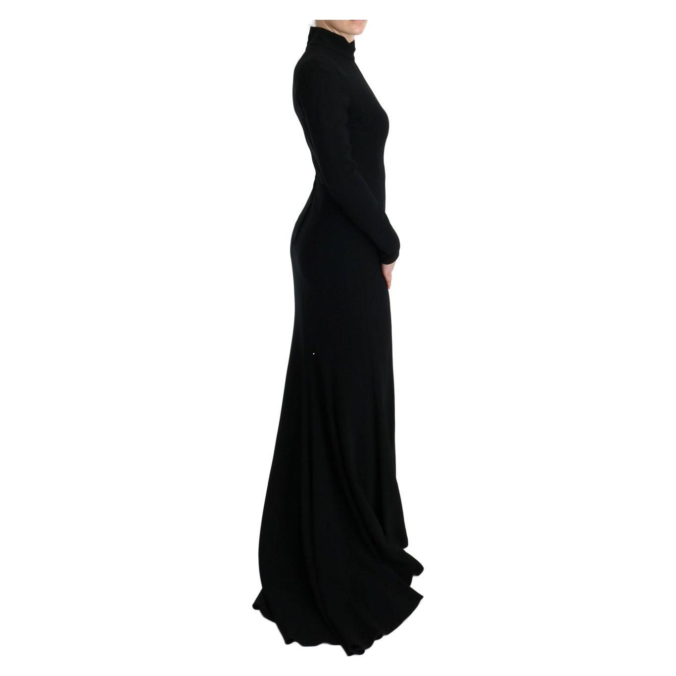 Dolce & Gabbana Elegant Full Length Sheath Gown in Black Dolce & Gabbana Black