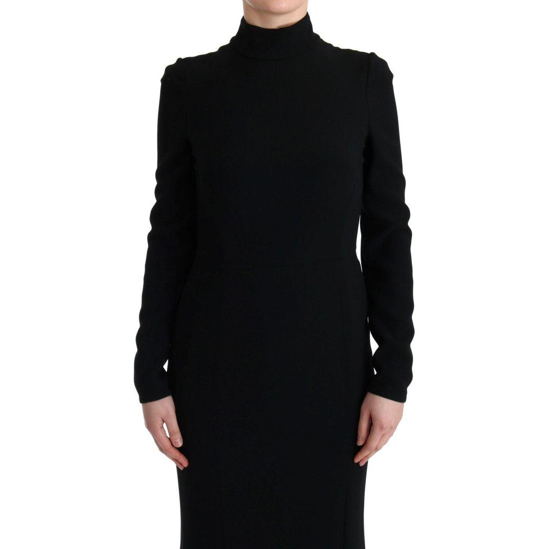 Dolce & Gabbana Elegant Full Length Sheath Gown in Black Dolce & Gabbana Black