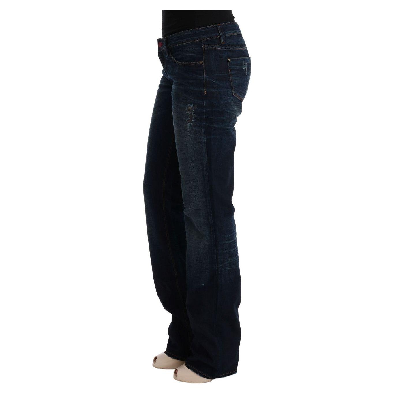 Costume National Elegant Blue Regular Fit Cotton Jeans Jeans & Pants Costume National Black