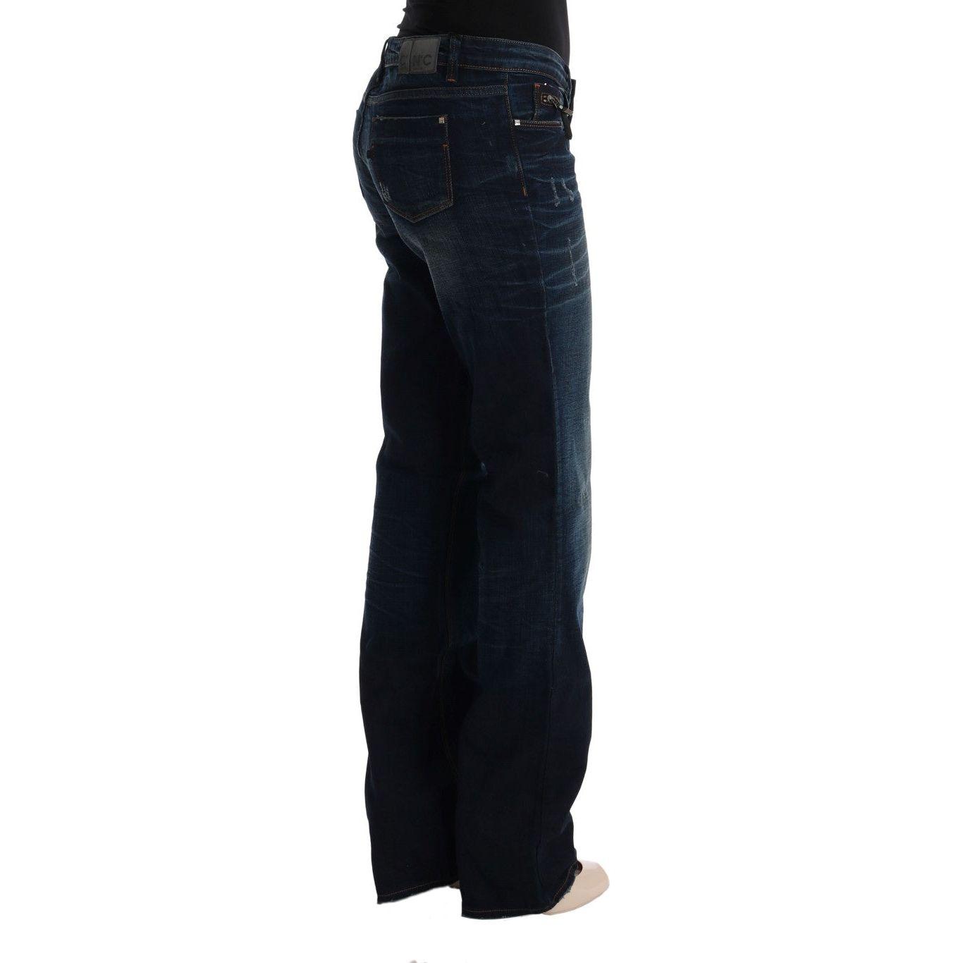 Costume National Elegant Blue Regular Fit Cotton Jeans Jeans & Pants Costume National Black