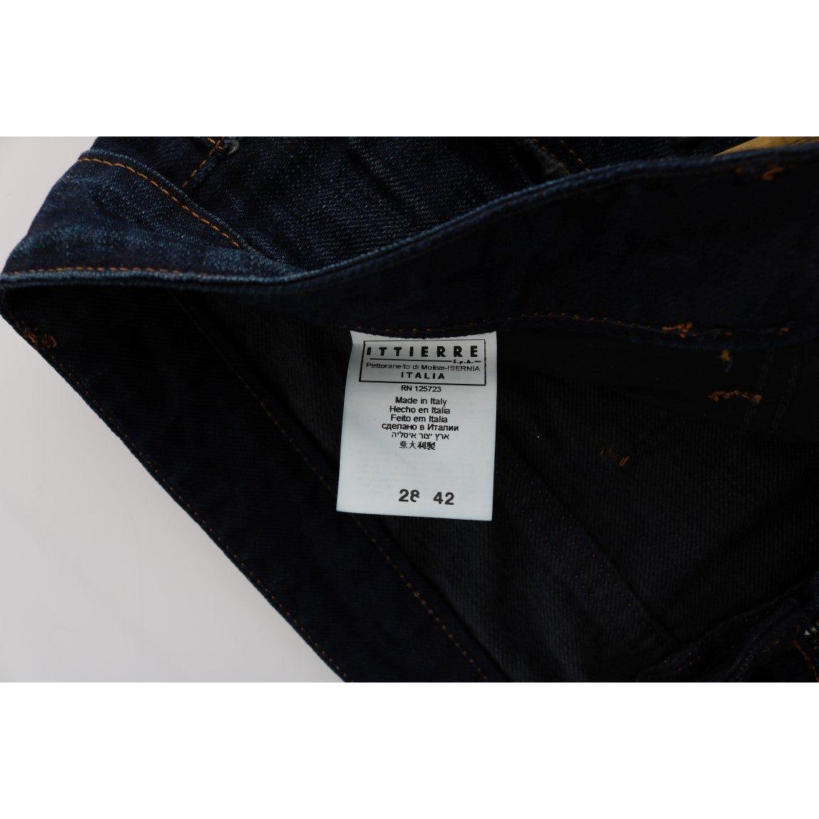 Costume National Elegant Blue Regular Fit Cotton Jeans Jeans & Pants Costume National Gray