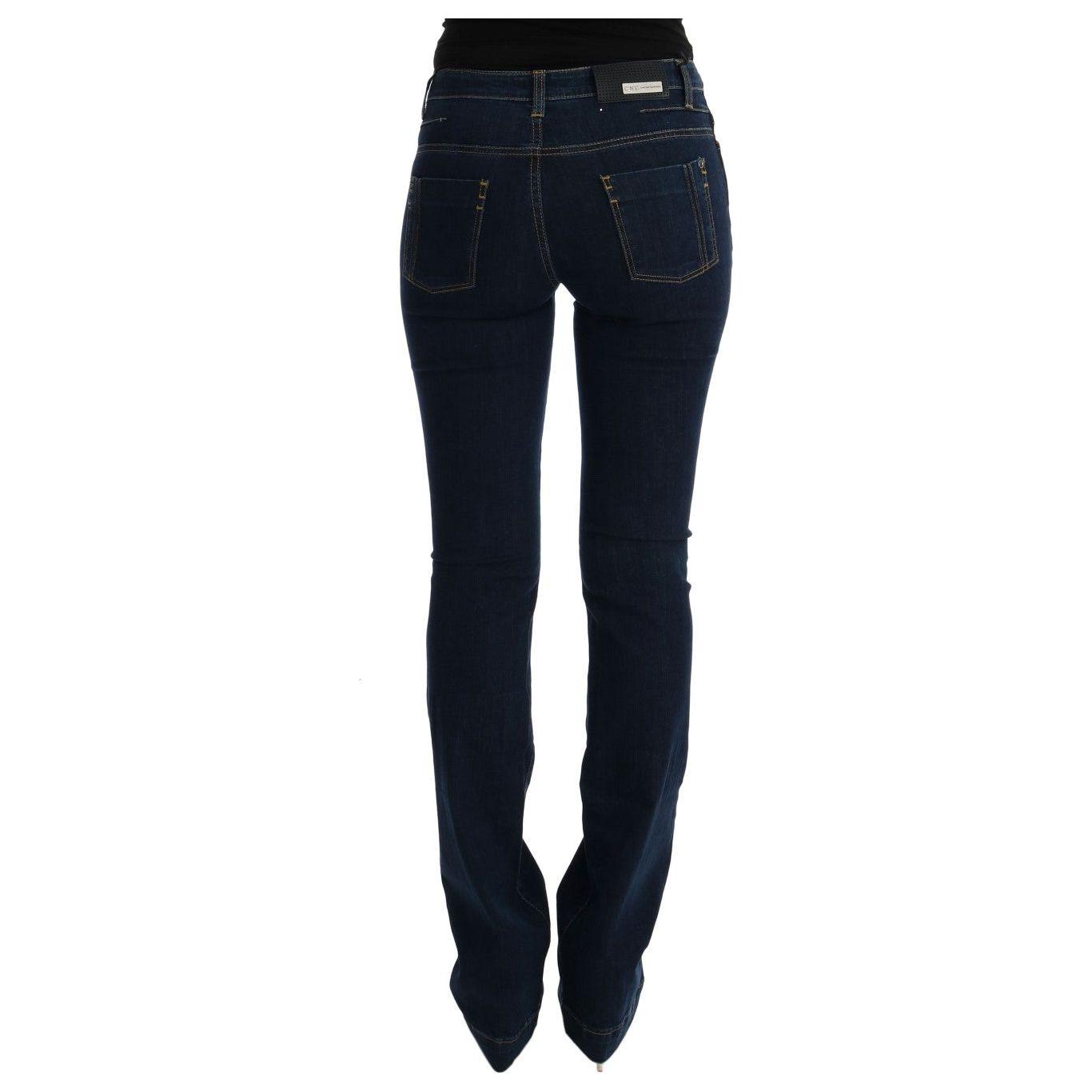 Costume National Chic Flared Cotton Jeans in Blue Jeans & Pants Costume National Black