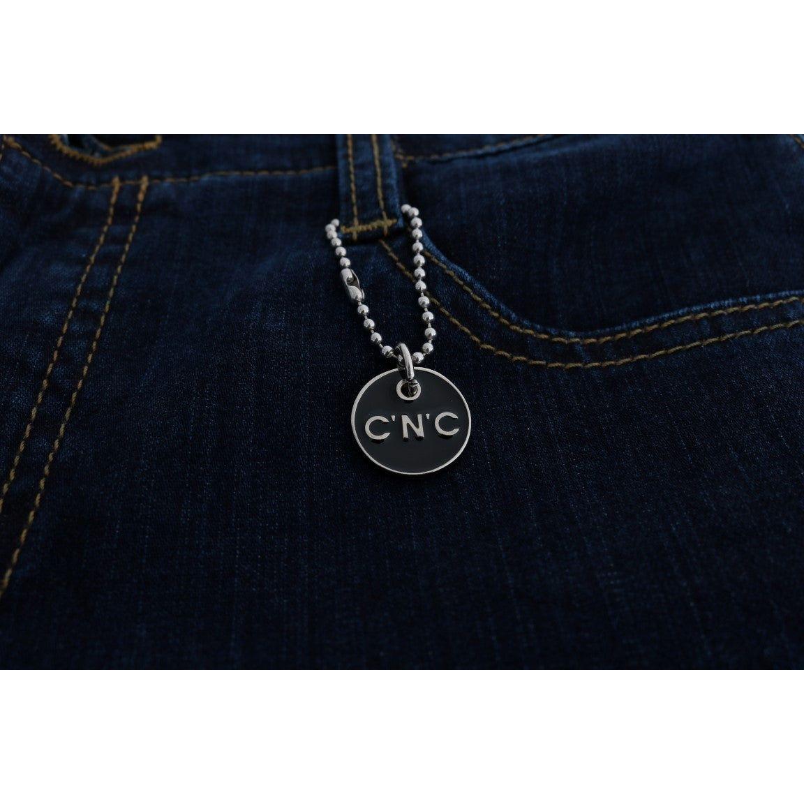Costume National Chic Flared Cotton Jeans in Blue Jeans & Pants Costume National Black