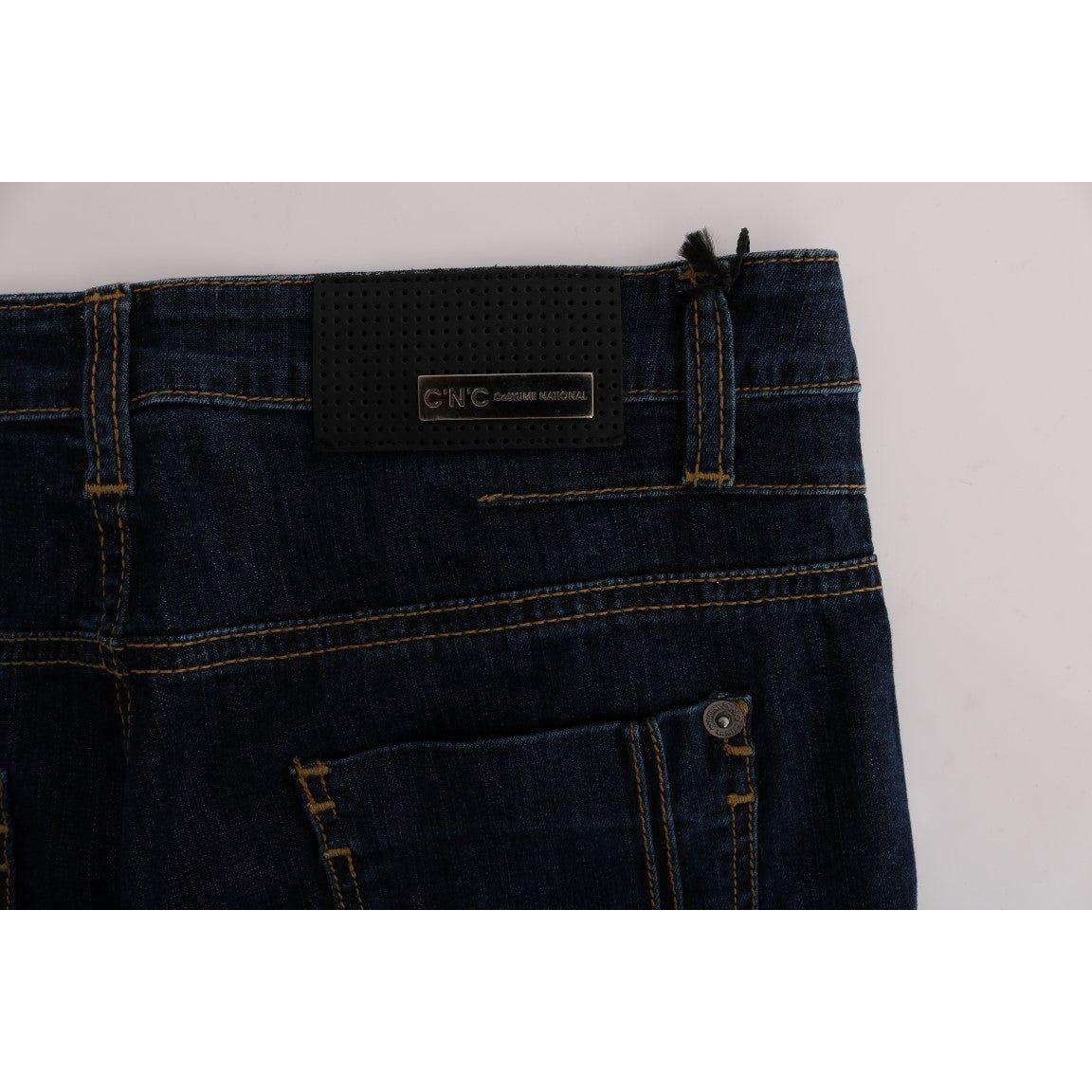 Costume National Chic Flared Cotton Jeans in Blue Jeans & Pants Costume National Black