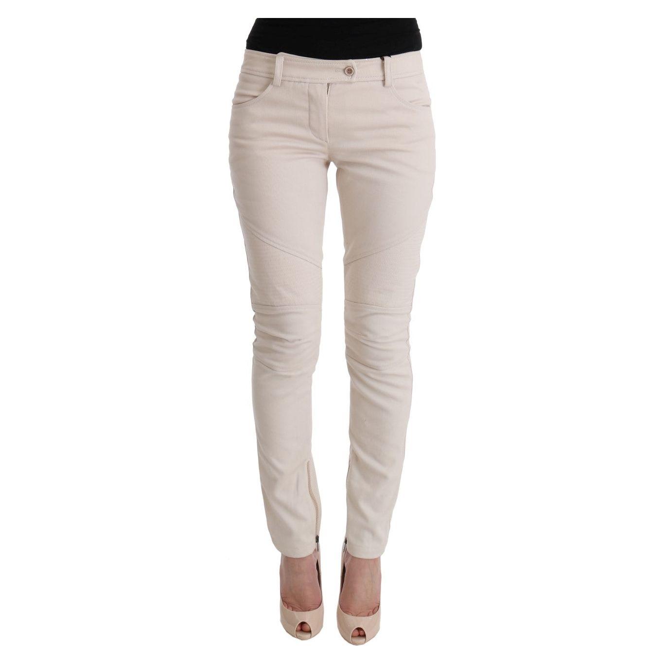 Ermanno Scervino Chic White Slim Fit Denim Treasure Ermanno Scervino Gray