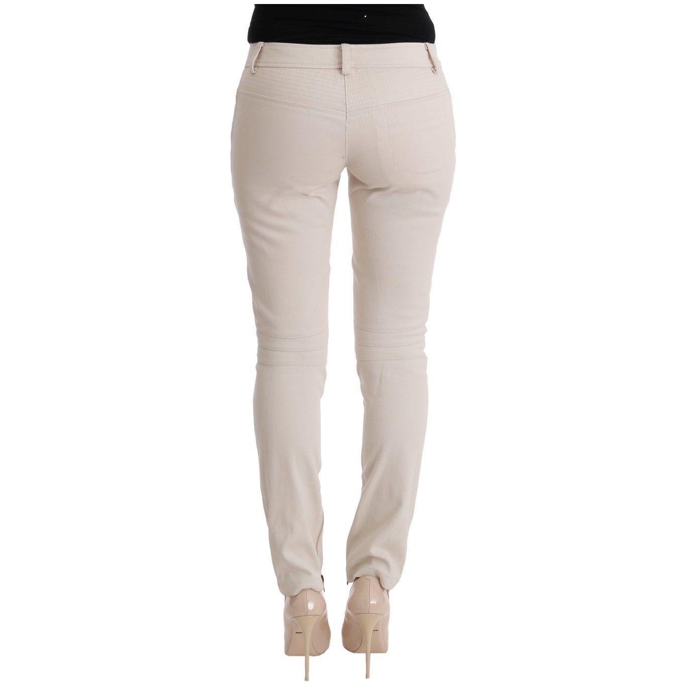 Ermanno Scervino Chic White Slim Fit Denim Treasure Ermanno Scervino Gray