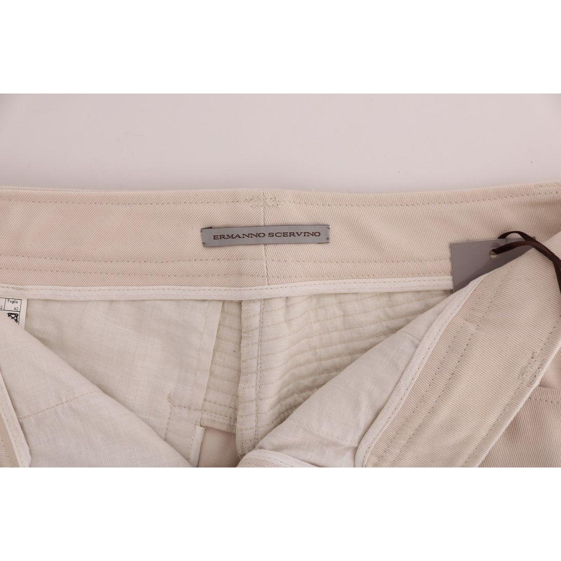 Ermanno Scervino Chic White Slim Fit Denim Treasure Ermanno Scervino Gray