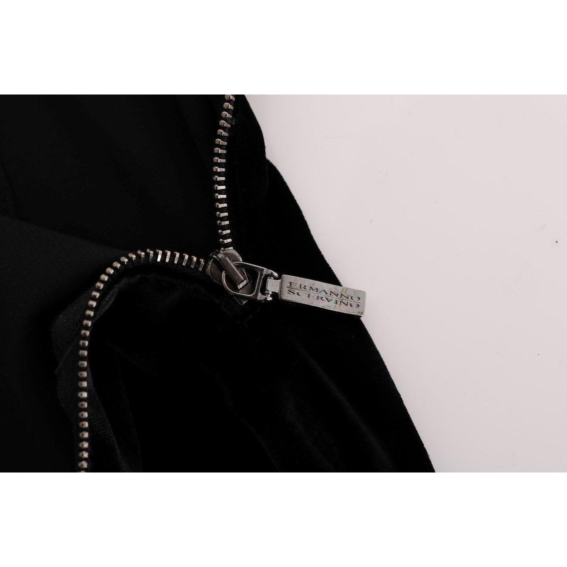 Ermanno Scervino Sleek High-Waist Black Trousers Jeans & Pants Ermanno Scervino Light Gray