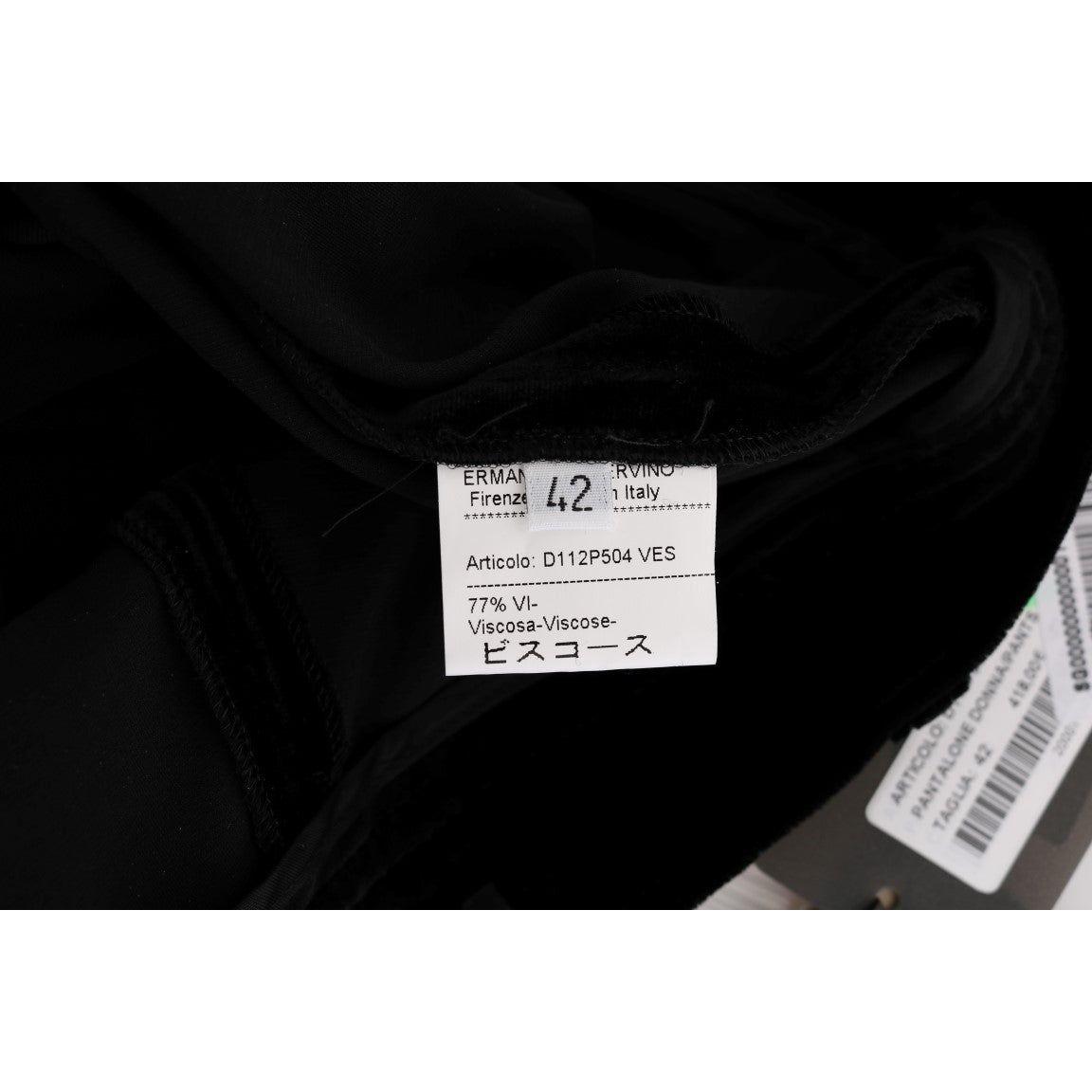Ermanno Scervino Sleek High-Waist Black Trousers Jeans & Pants Ermanno Scervino Light Gray