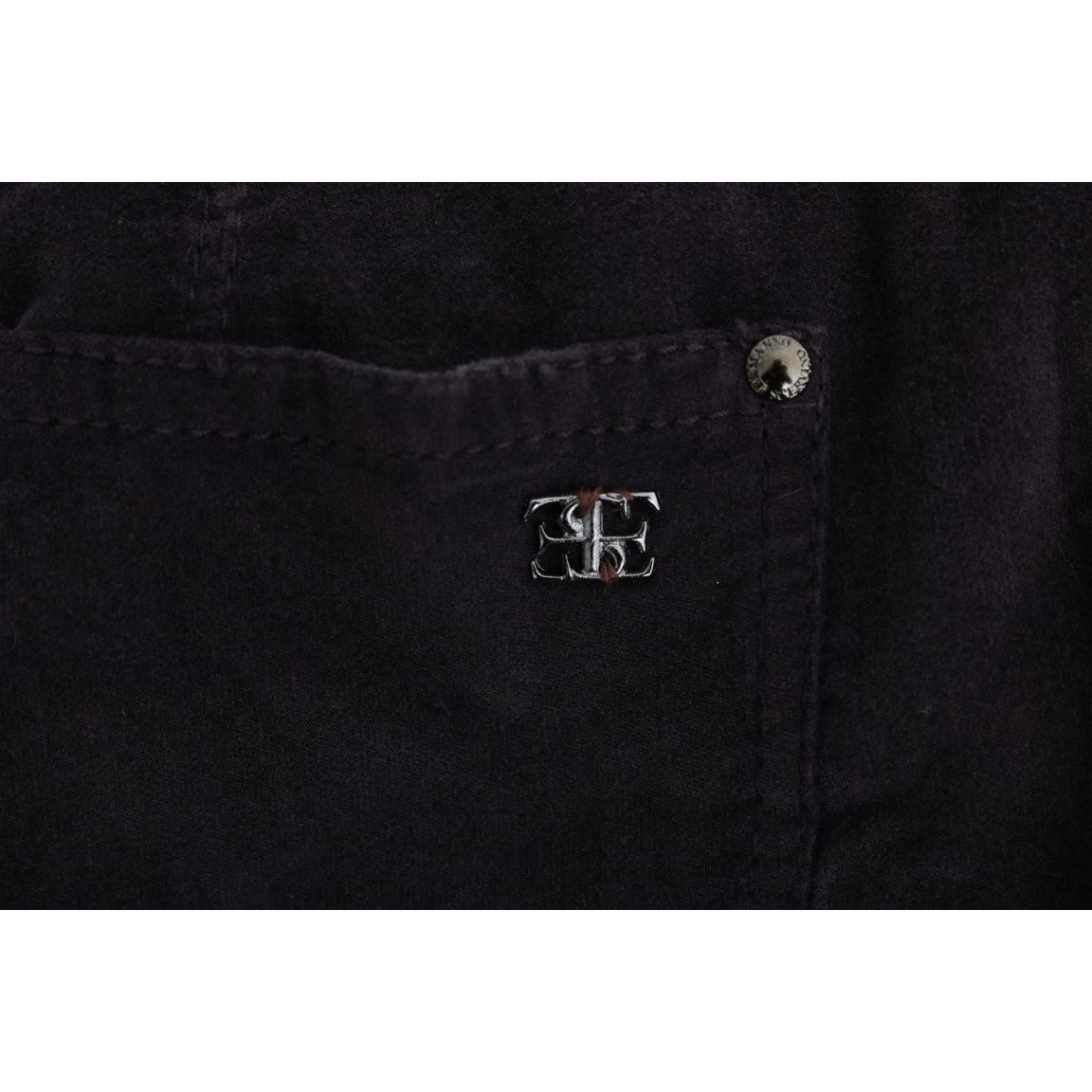 Ermanno Scervino Chic Brown Capri Cropped Cotton Pants Ermanno Scervino Black